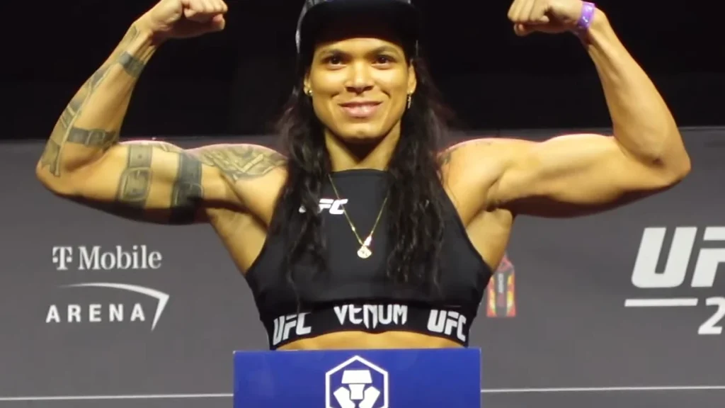 Amanda Nunes — photo via Wikimedia Commons, CC BY 3.0 by MMAnytt.