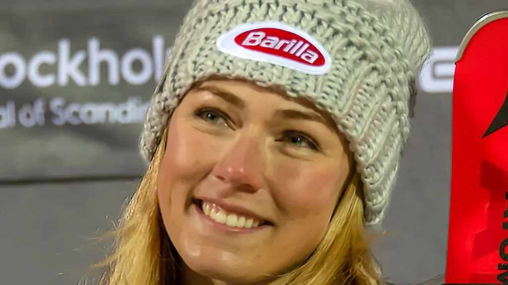 Mikaela Shiffrin — photo via Wikimedia Commons, CC BY-SA 4.0 by Shea Hunter Belsky.