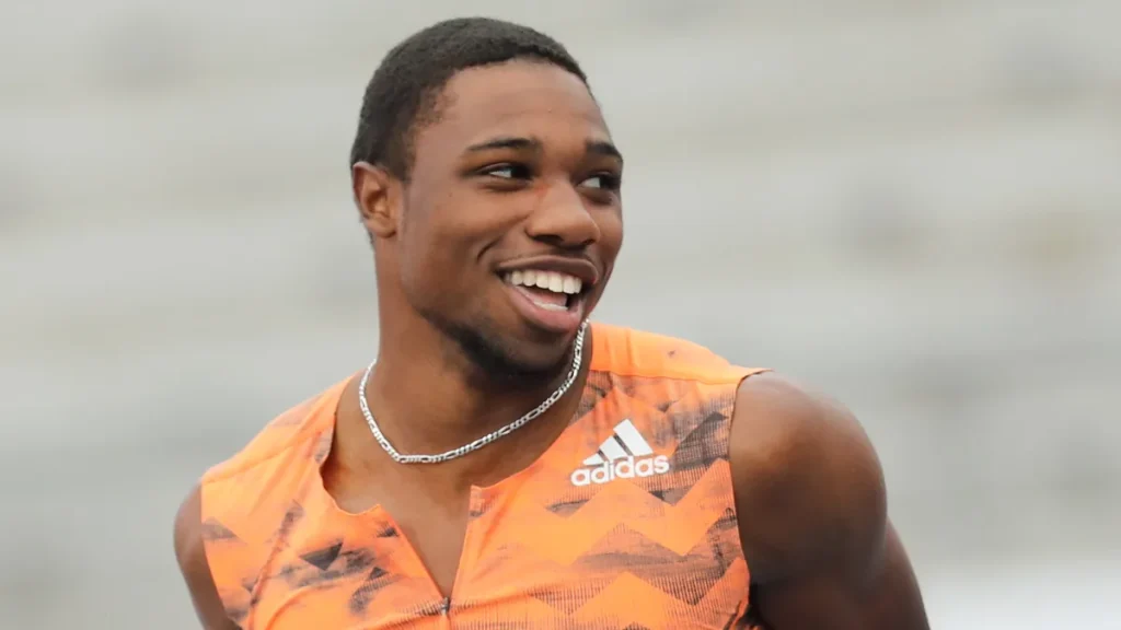 Noah Lyles — photo via Wikimedia Commons, CC BY 2.0 by jenaragon94.