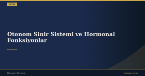 Otonom Sinir Sistemi ve Hormonal Fonksiyonlar