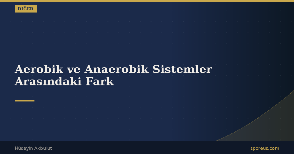 Aerobik ve Anaerobik Sistemler Arasındaki Fark