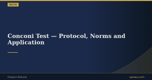 Conconi Test — Protocol, Norms and Application